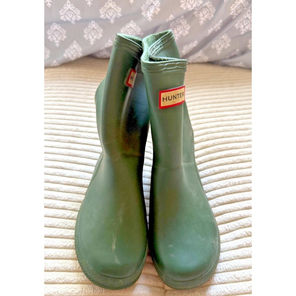 Hunter Green Rainboots Boots Rubber Kids Toddler Size 8 Boys Girls Preppy